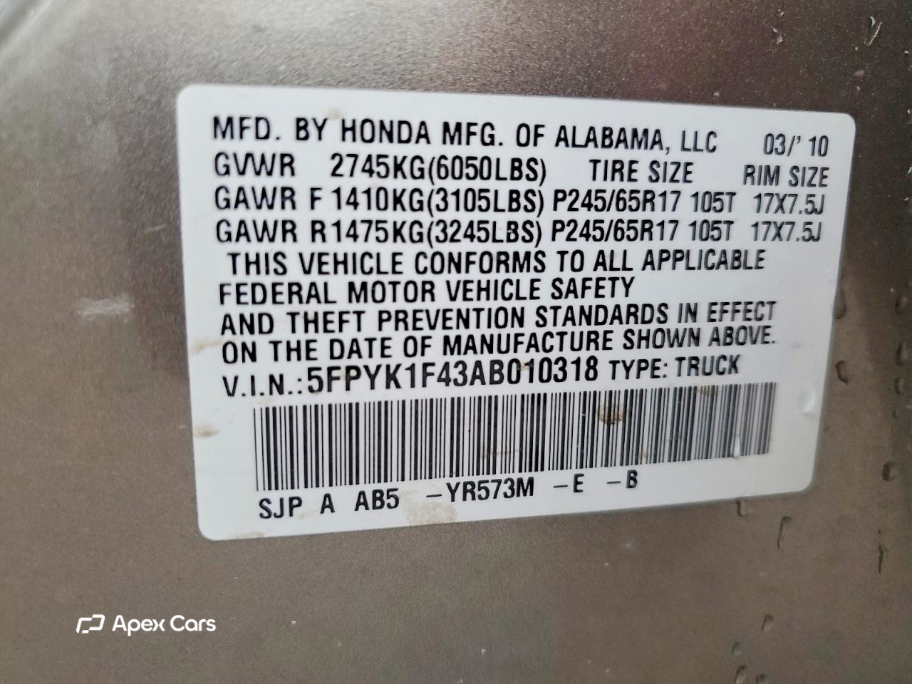 Honda Ridgeline 2010