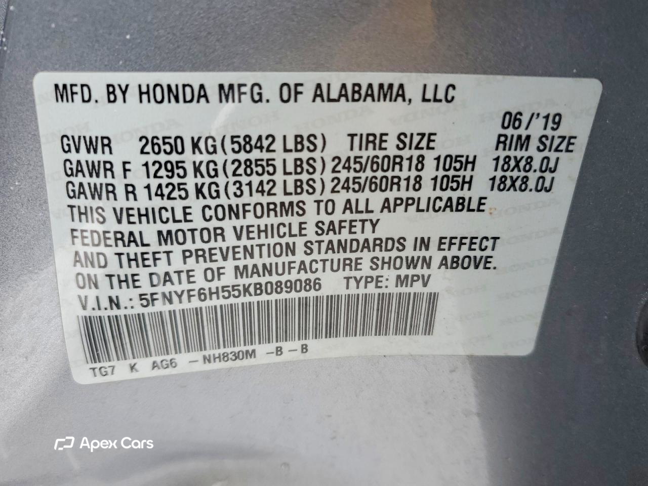 Honda Pilot 2019