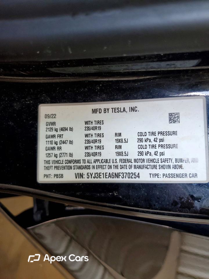 Tesla Model 3 2022