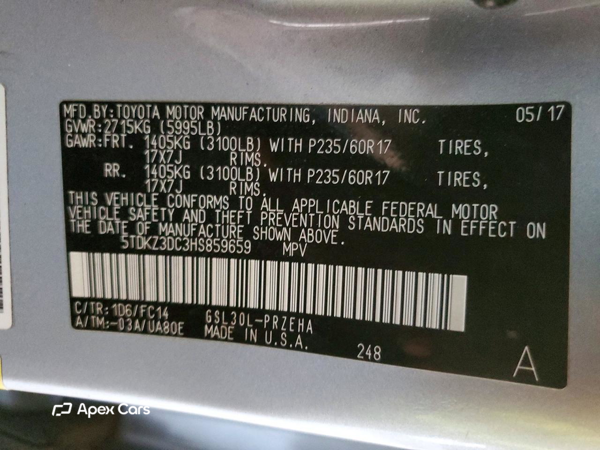 Toyota Sienna 2017