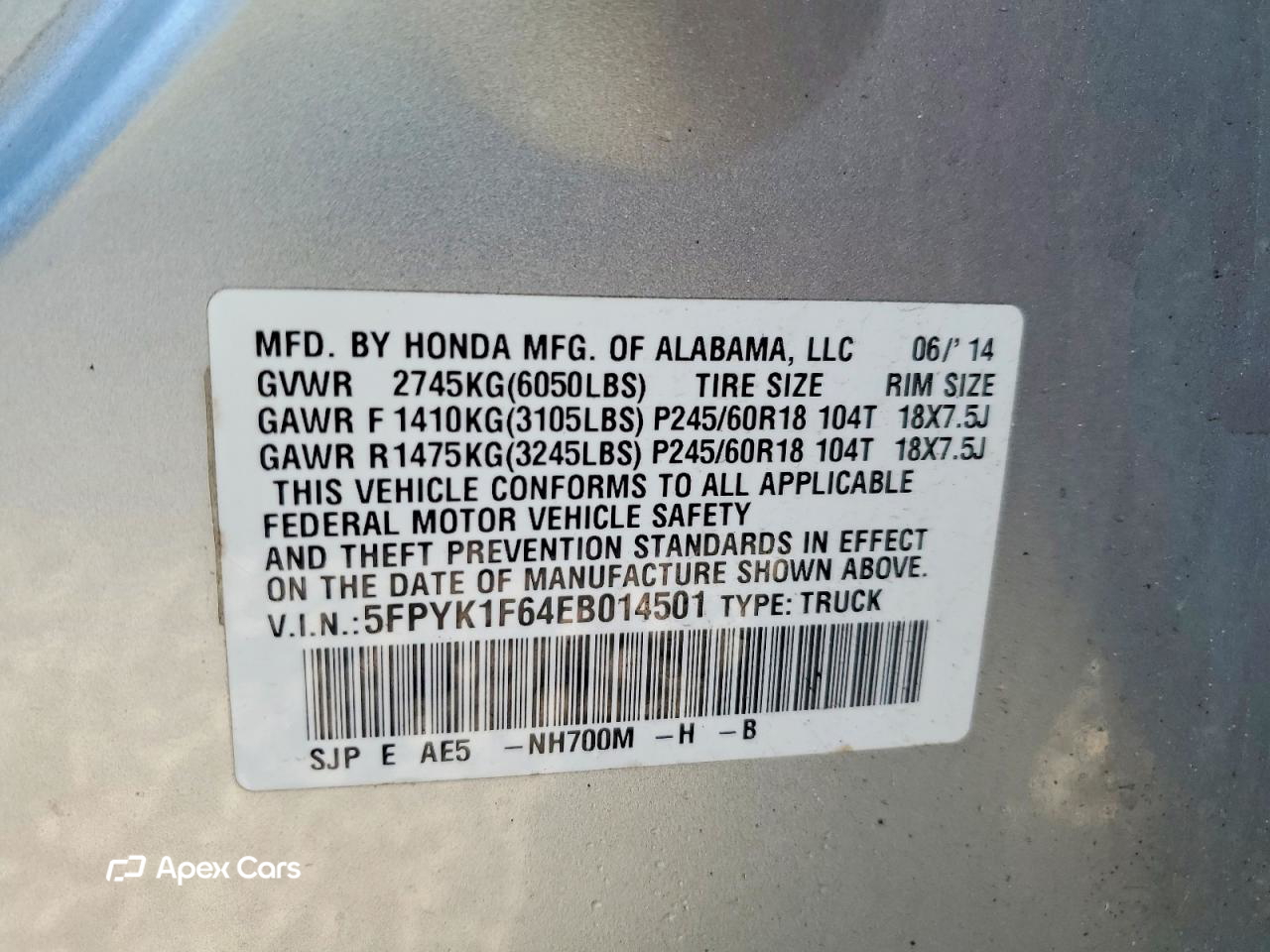Honda Ridgeline 2014