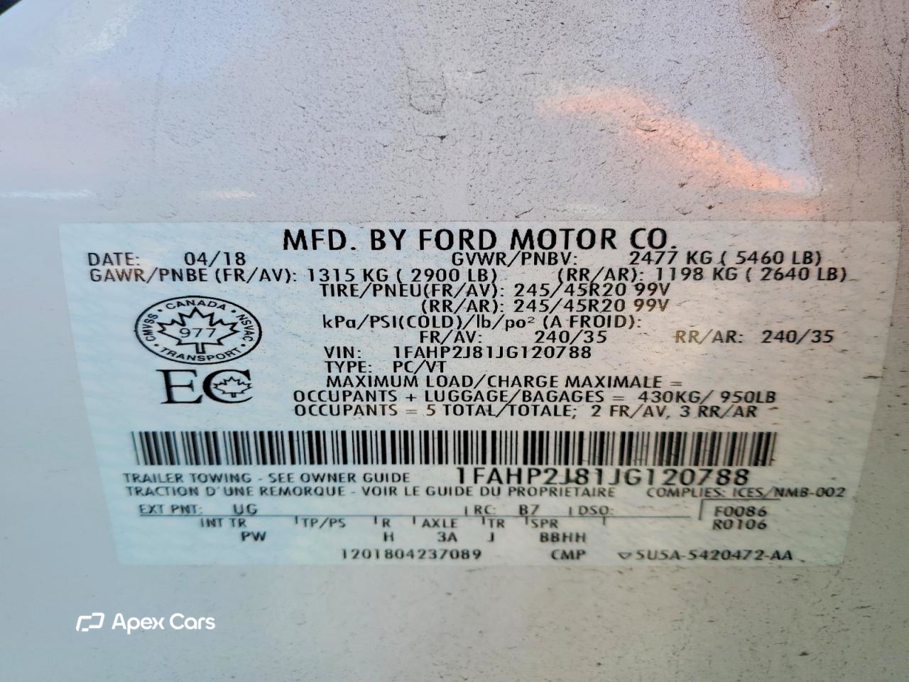 Ford Taurus 2018