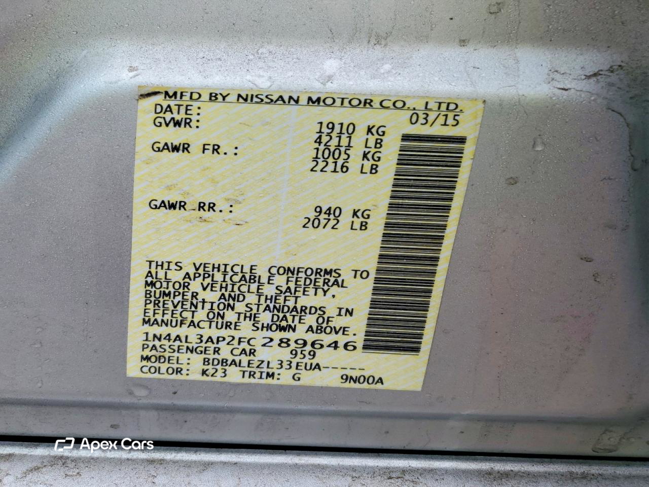 Nissan Altima 2015