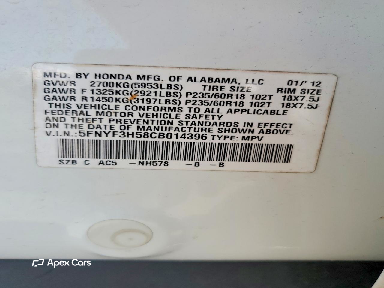 Honda Pilot 2012