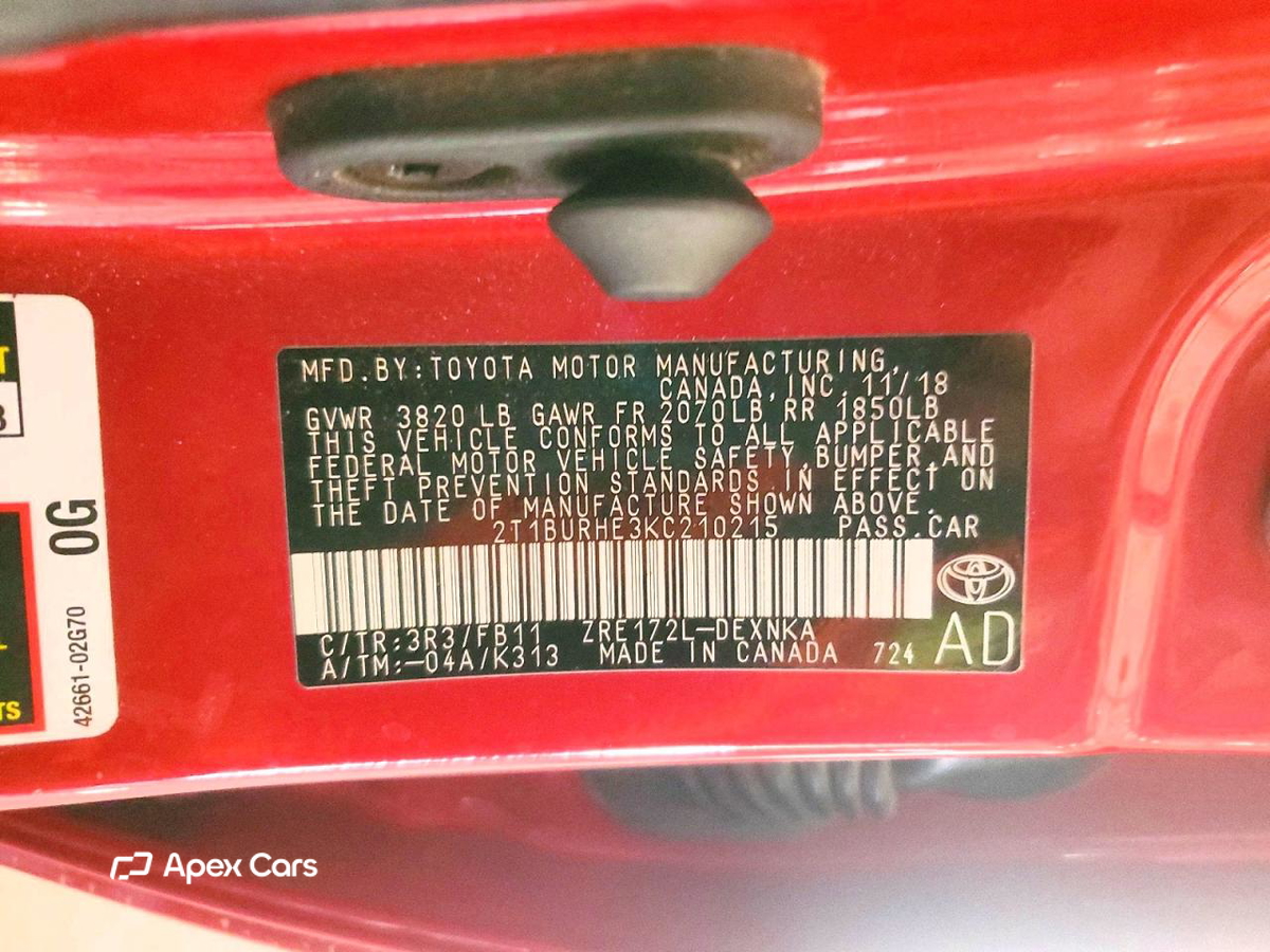 Toyota Corolla 2019