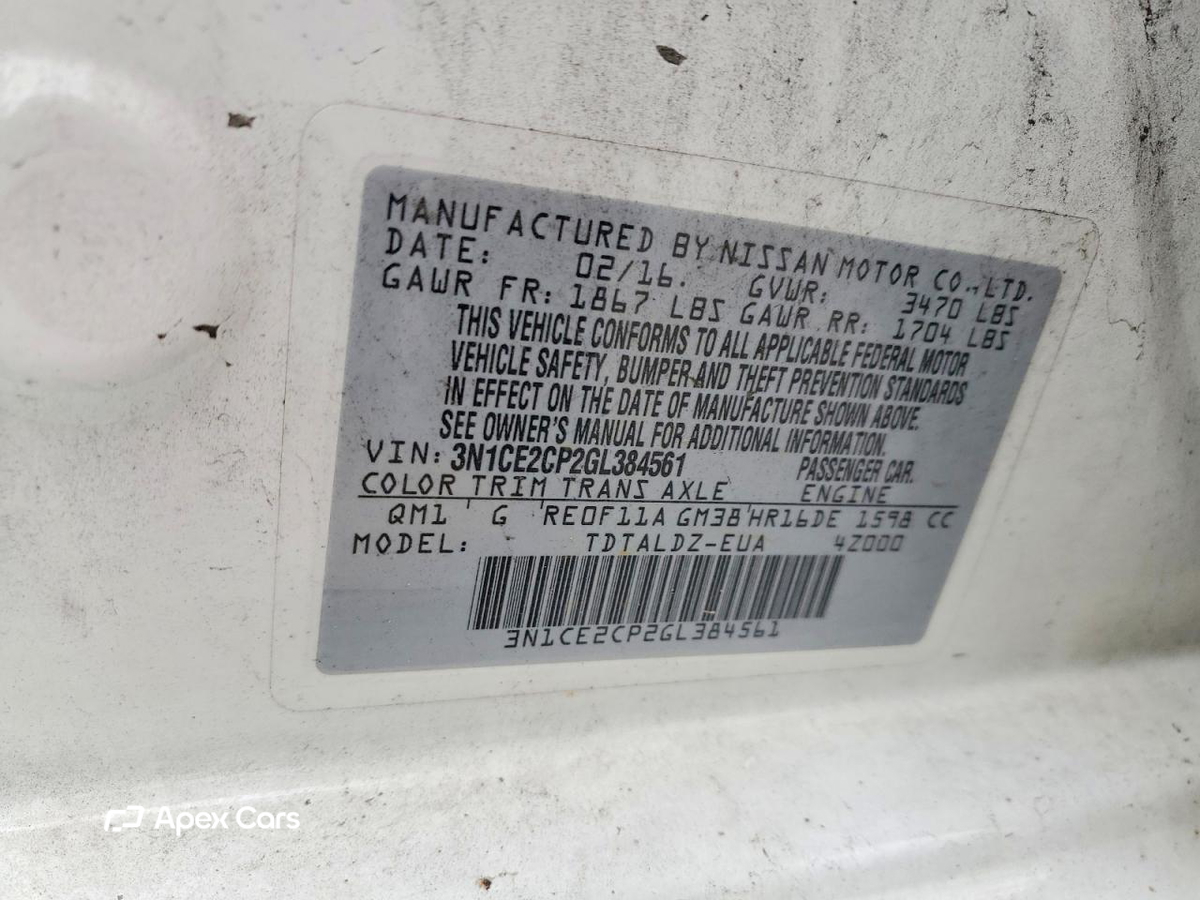 Nissan Versa 2016