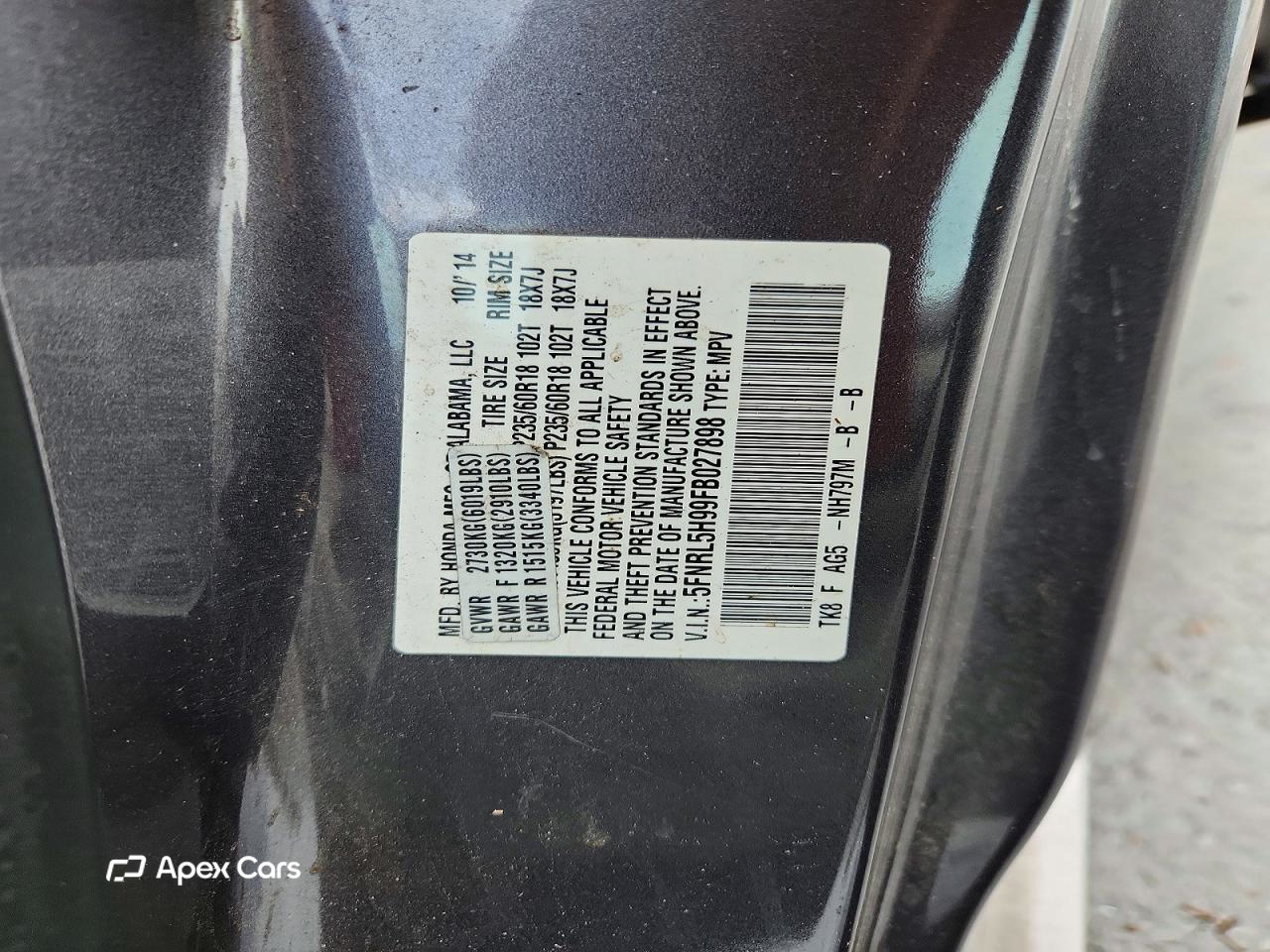 Honda Odyssey 2015