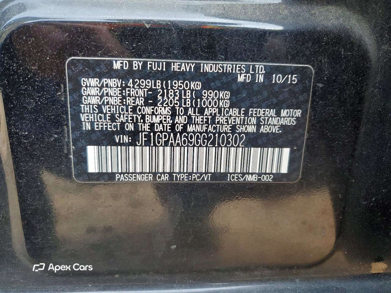 Subaru Impreza 2016