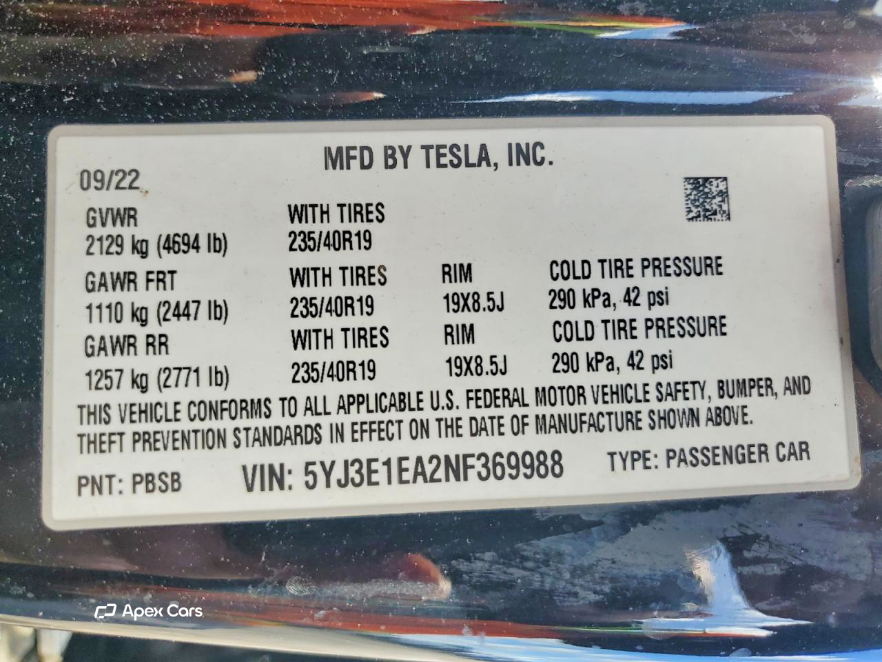 Tesla Model 3 2022