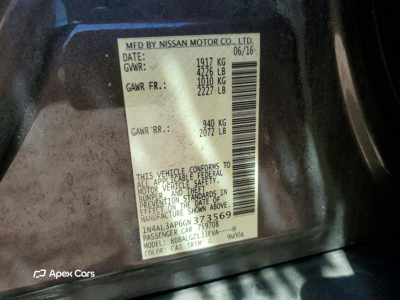 Nissan Altima 2016