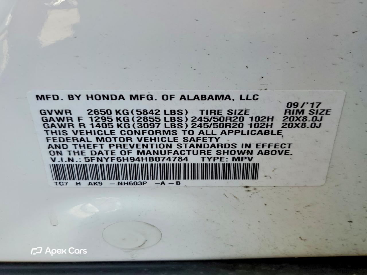 Honda Pilot 2017