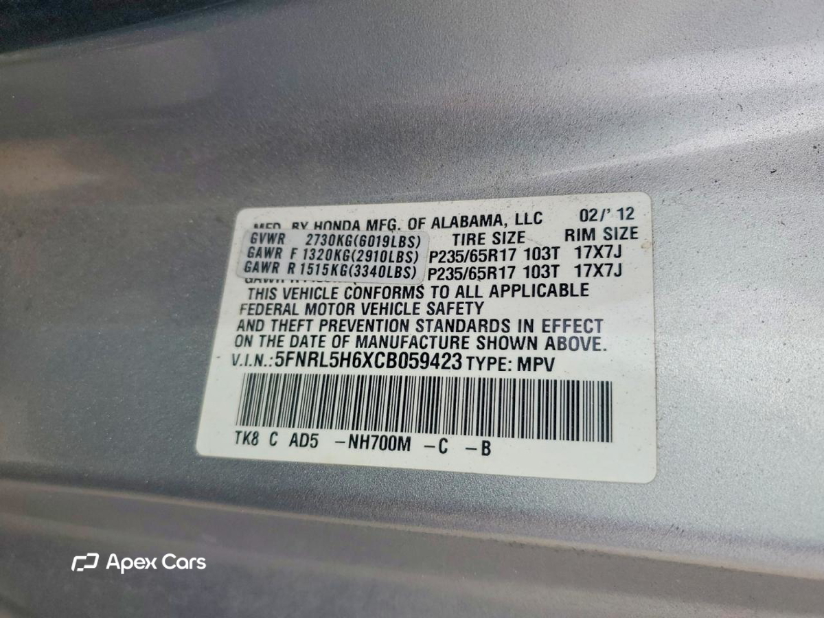 Honda Odyssey 2012