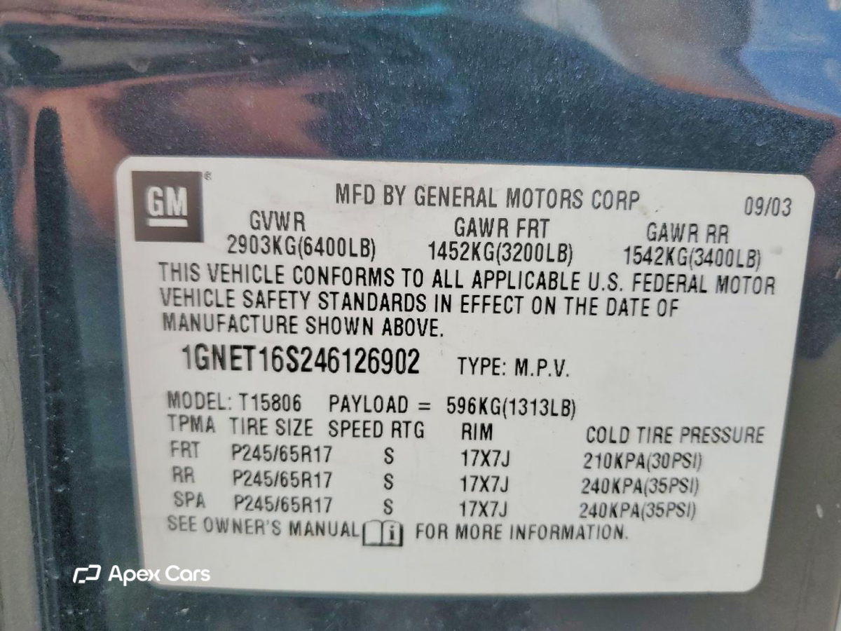 Chevrolet TrailBlazer 2004