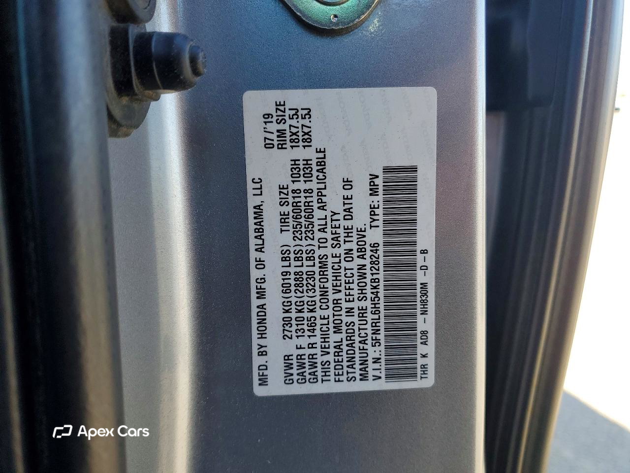 Honda Odyssey 2019