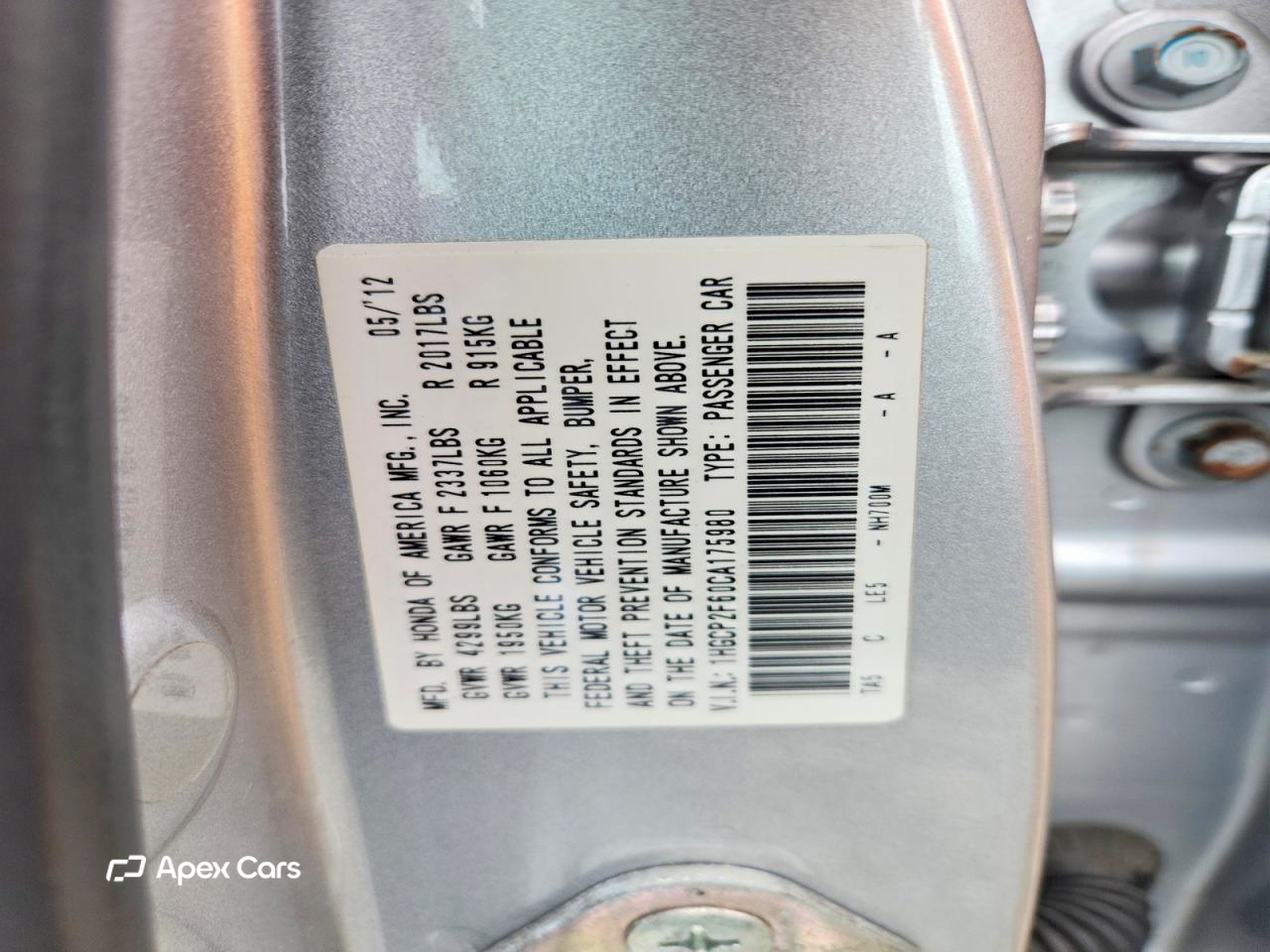 Honda Accord 2012