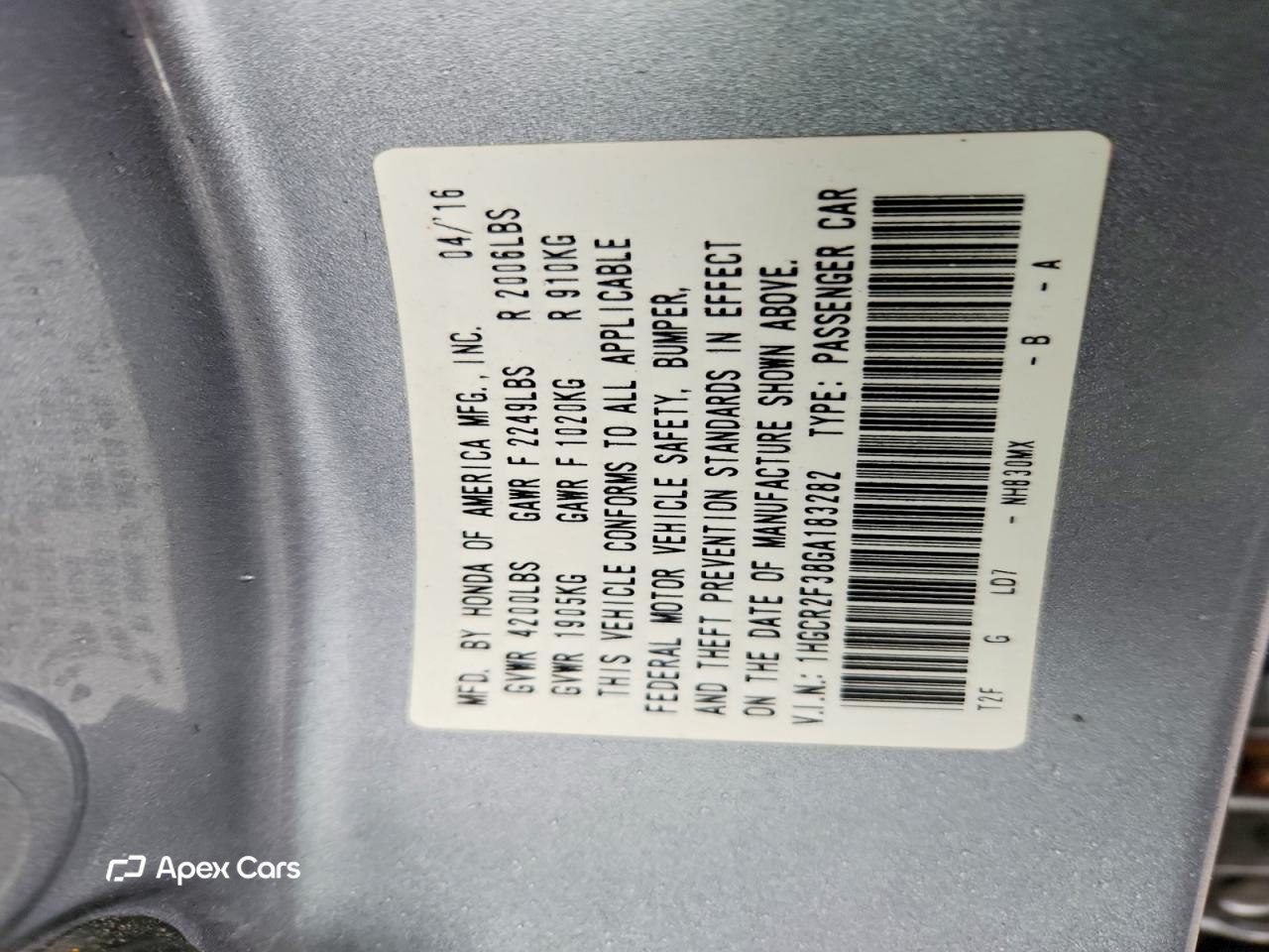 Honda Accord 2016