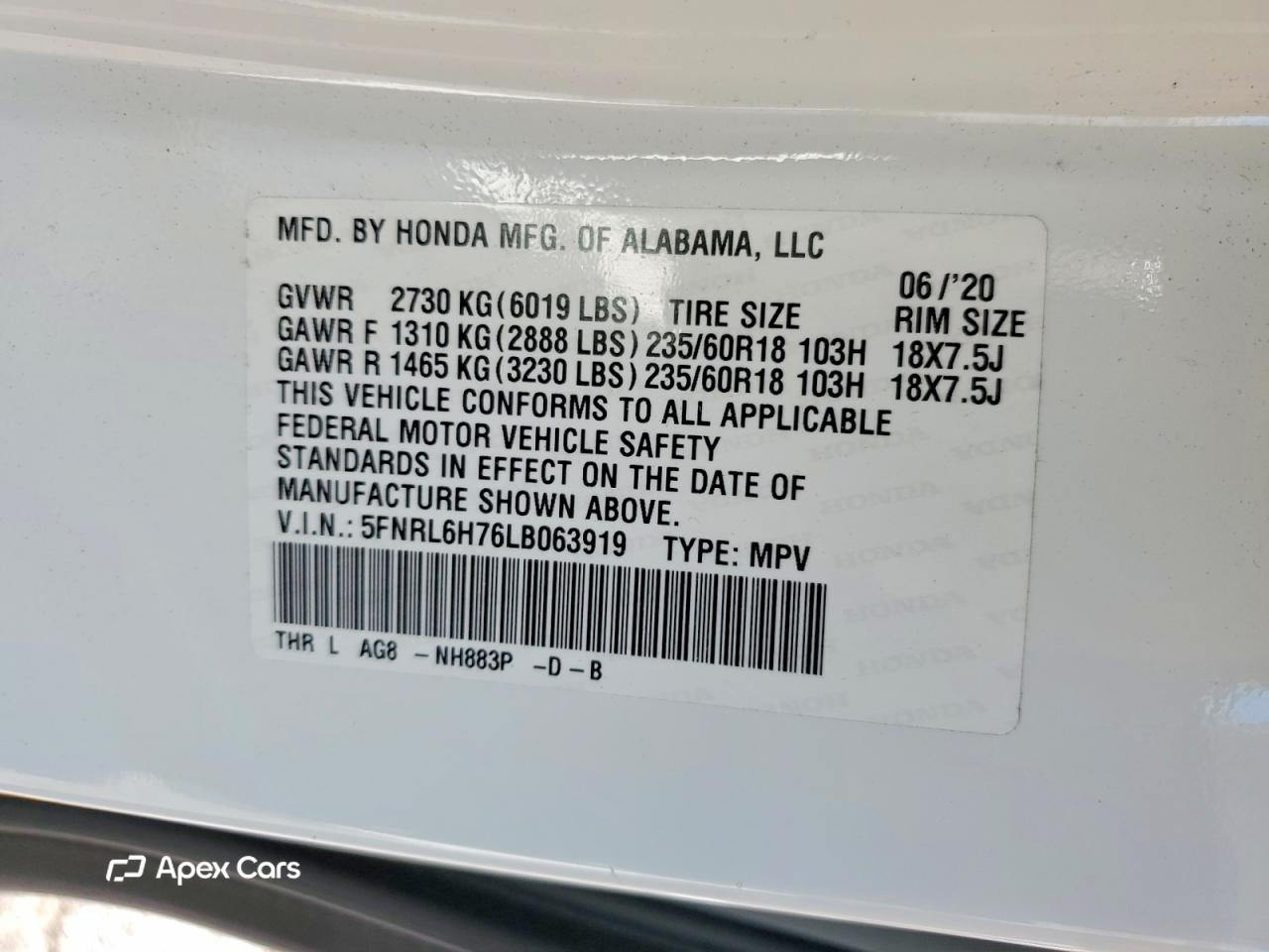 Honda Odyssey 2020
