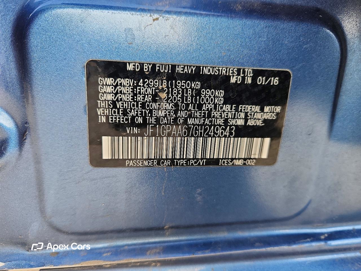 Subaru Impreza 2016