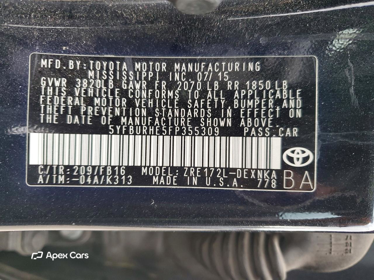 Toyota Corolla 2015