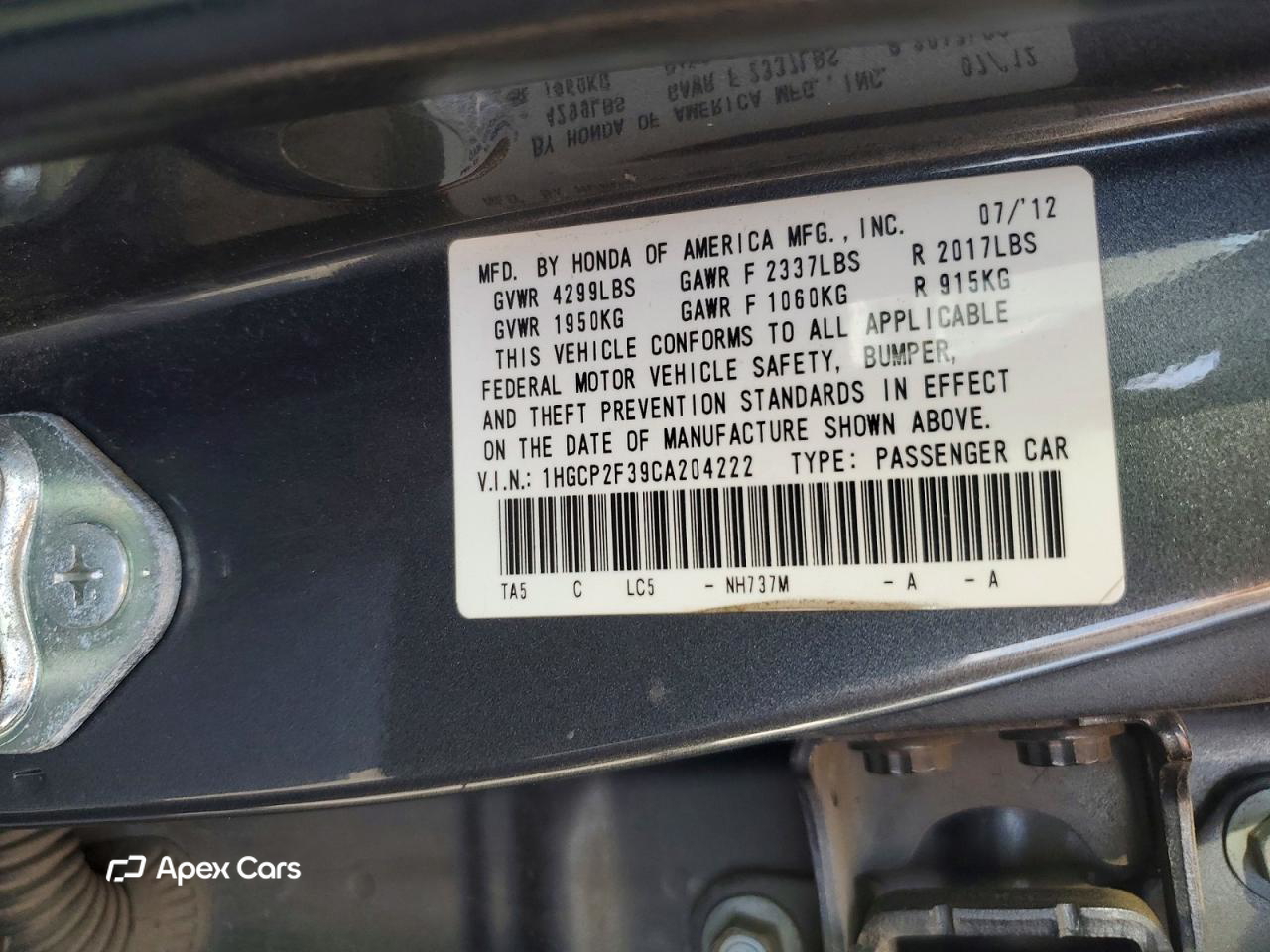 Honda Accord 2012