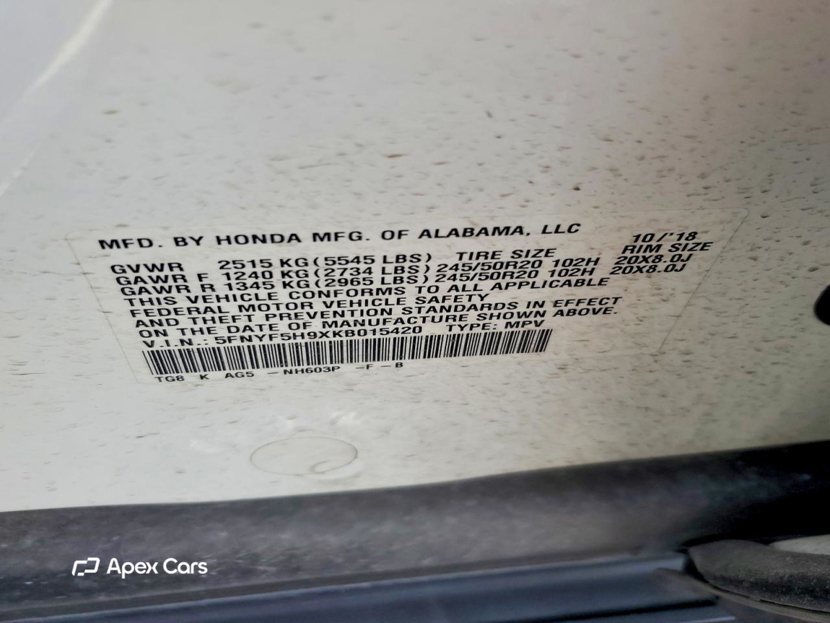 Honda Pilot 2019