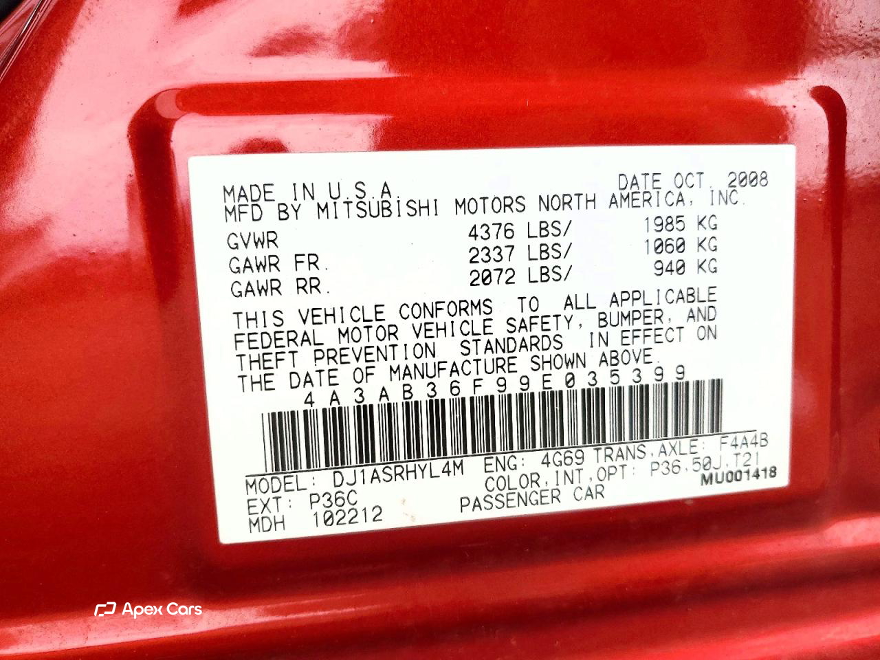 Mitsubishi Galant 2009