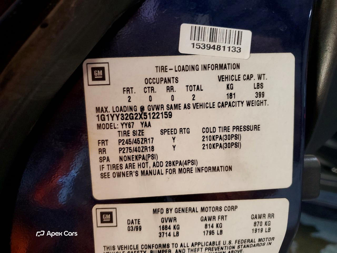 Chevrolet Corvette 1999