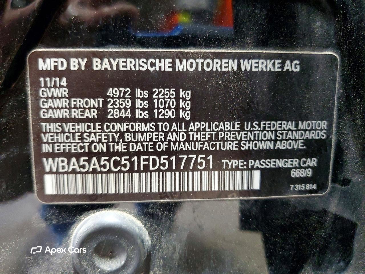 BMW Series 5 2015