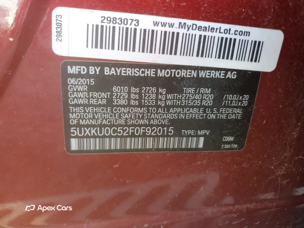 BMW X6 2015