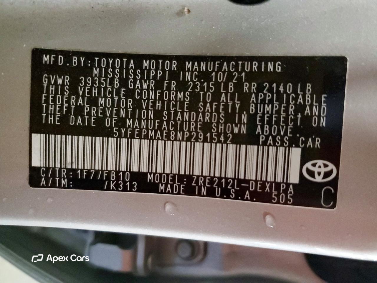 Toyota Corolla 2022