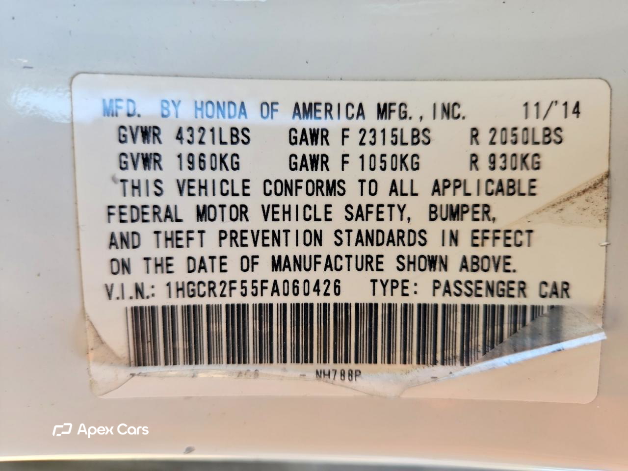 Honda Accord 2015