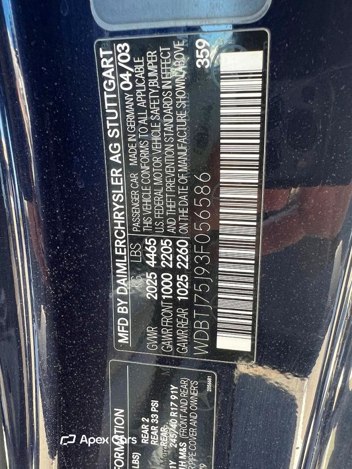 Mercedes-Benz CLK-klasse 2003