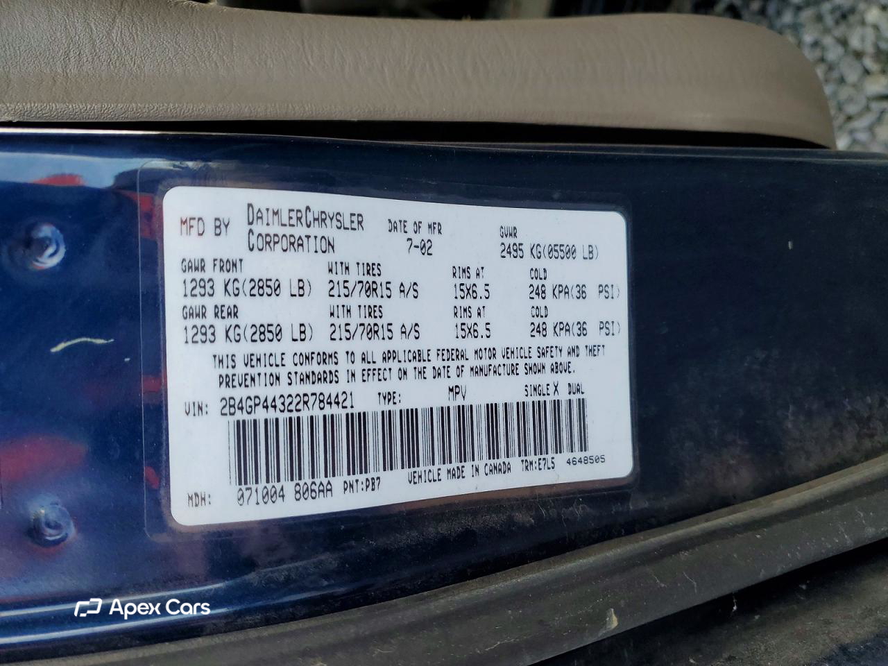 Dodge Caravan 2002