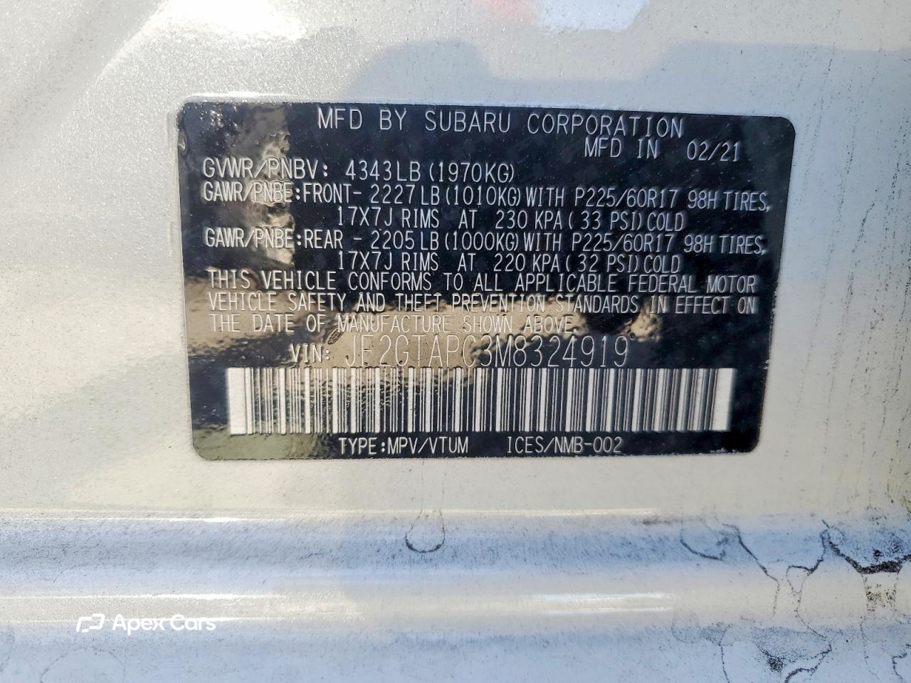 Subaru XV 2021