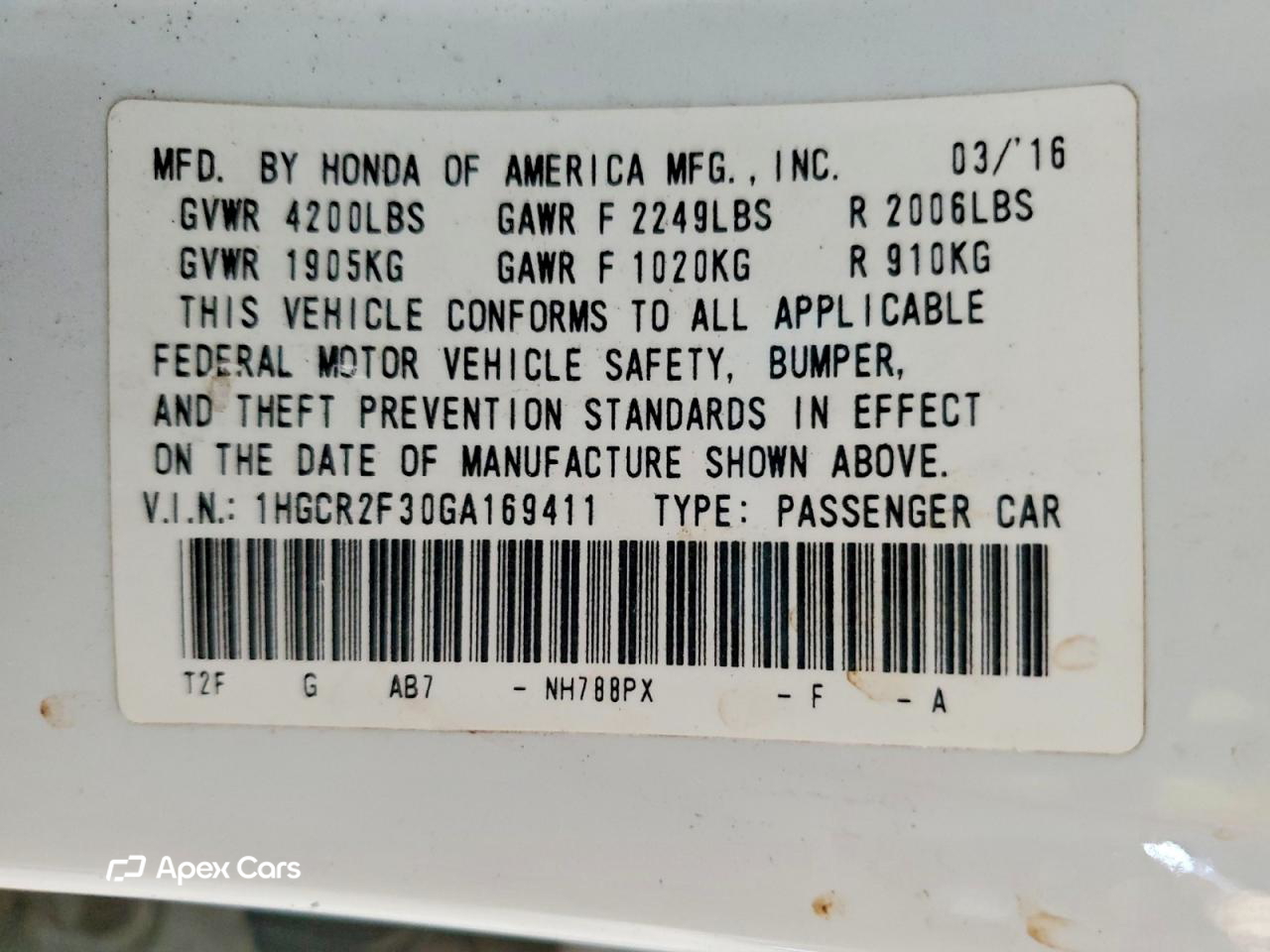 Honda Accord 2016
