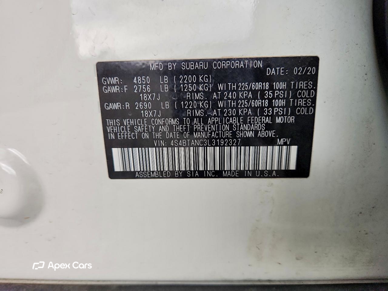 Subaru Outback 2020