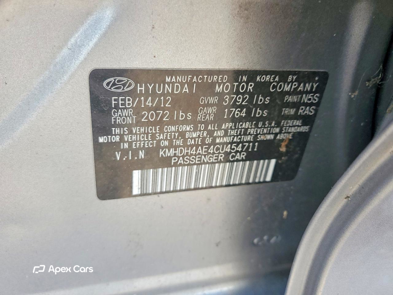 Hyundai Elantra 2012