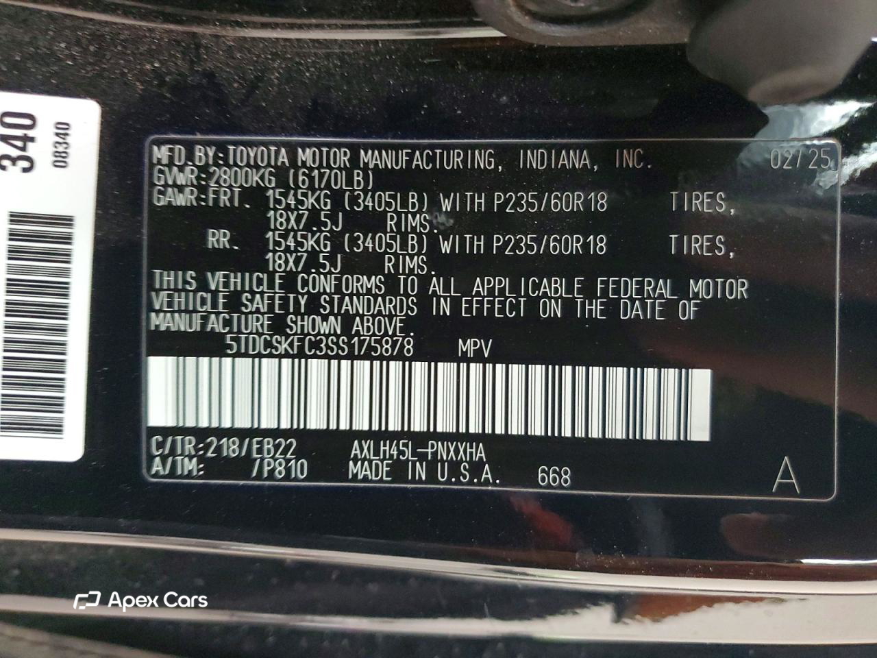 Toyota Sienna 2025