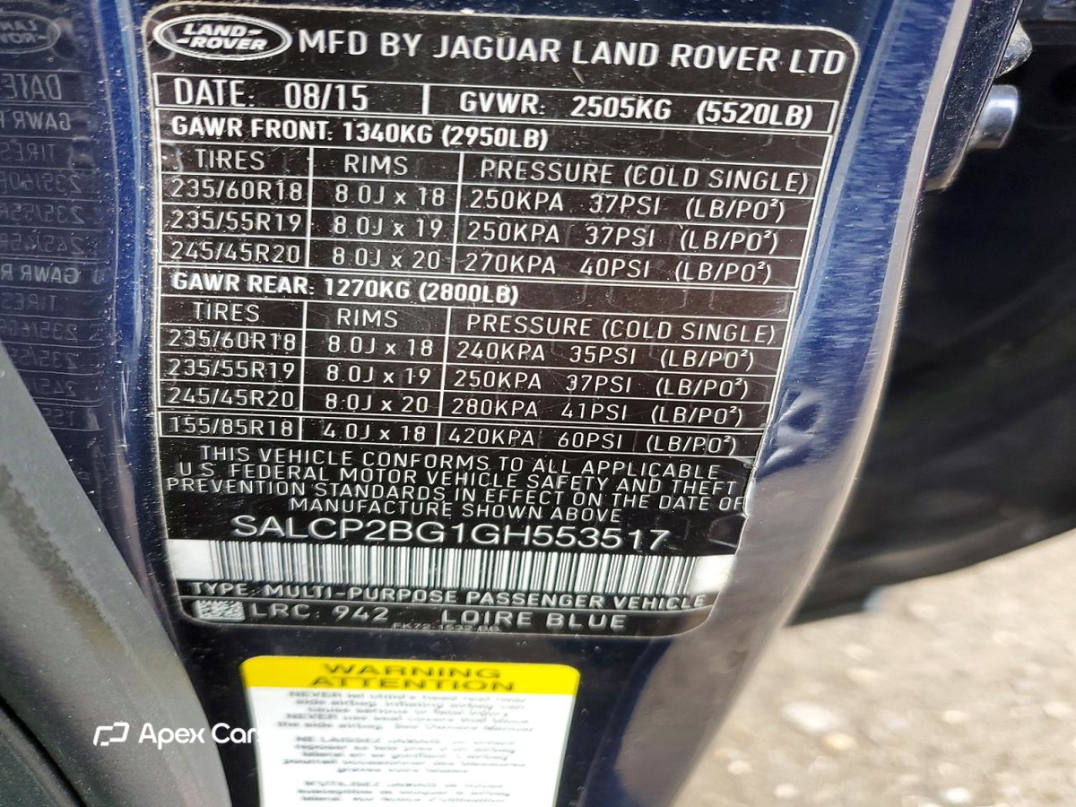 Land Rover Discovery 2016