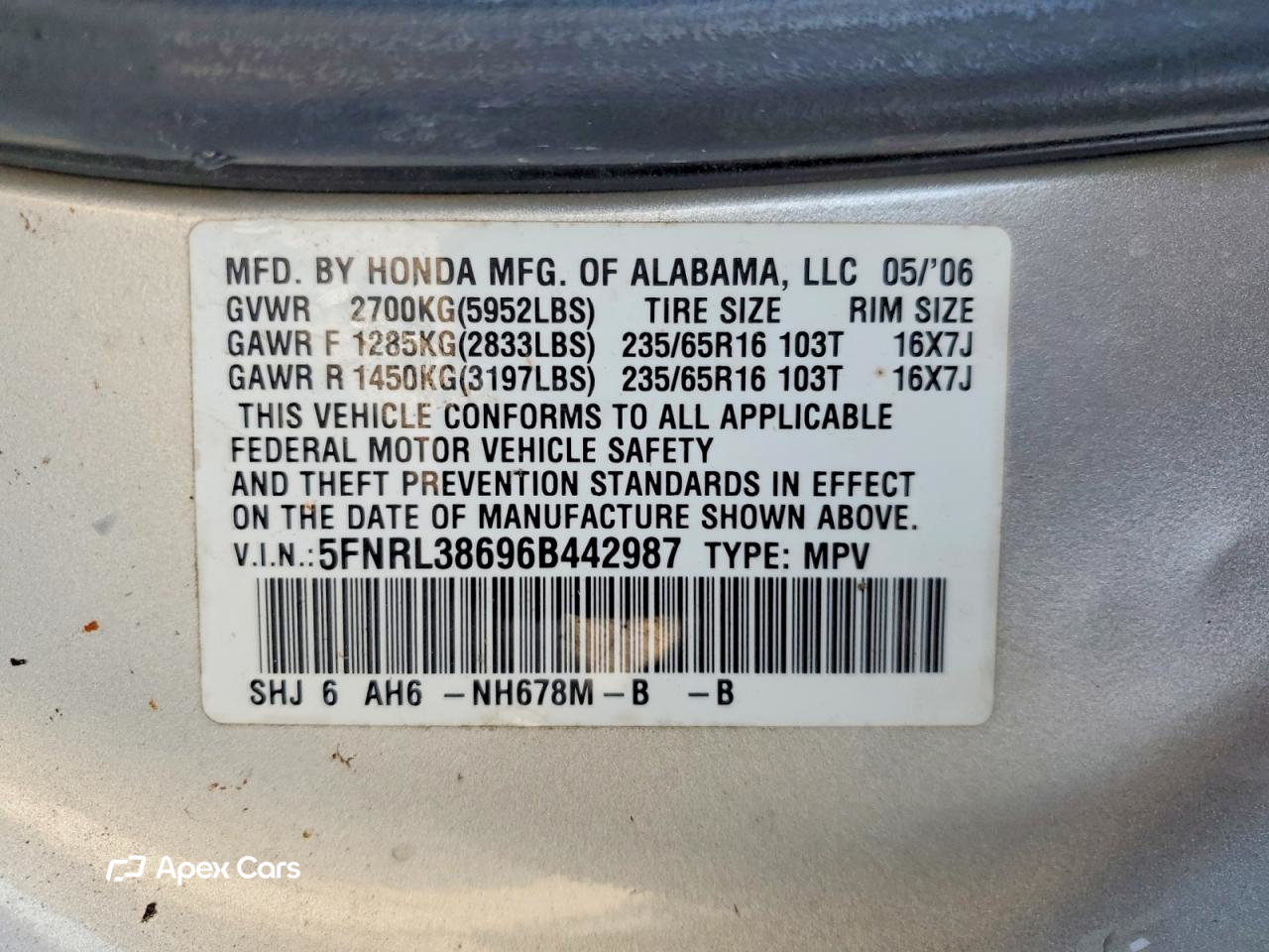 Honda Odyssey 2006