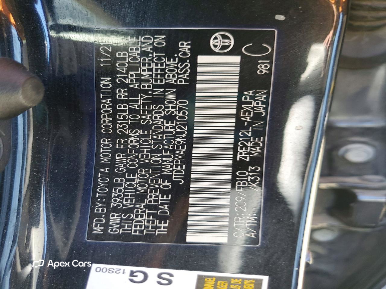 Toyota Corolla 2022