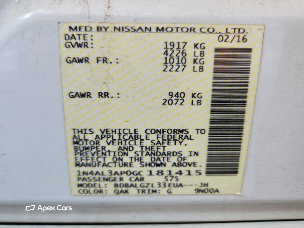Nissan Altima 2016