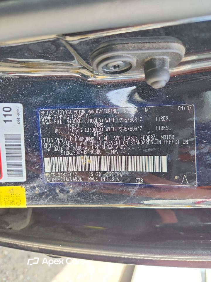 Toyota Sienna 2017