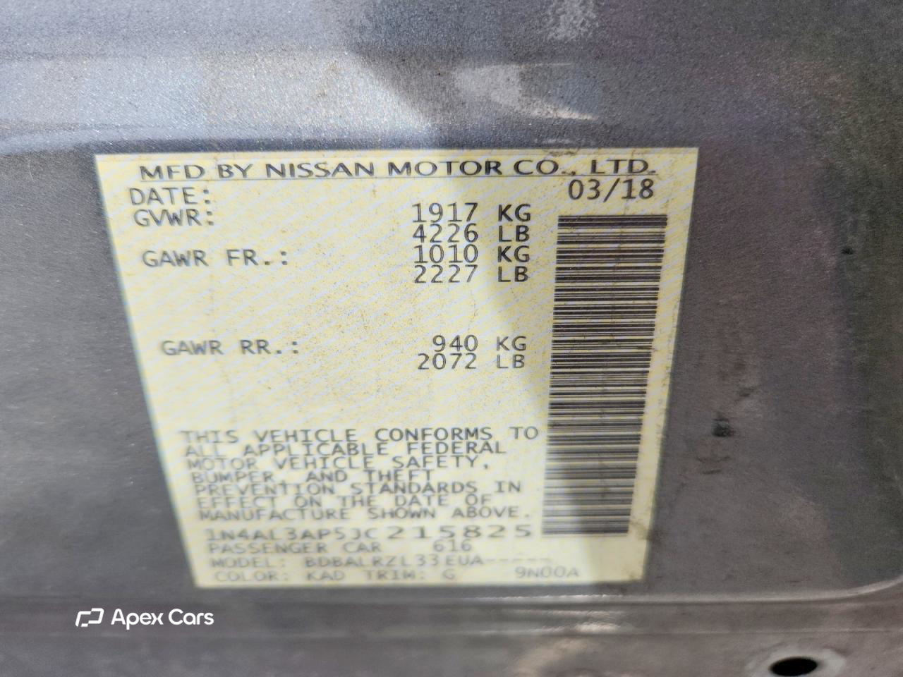 Nissan Altima 2018