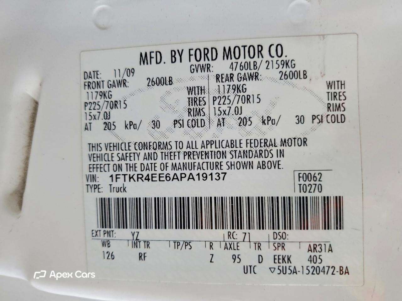 Ford Ranger 2010