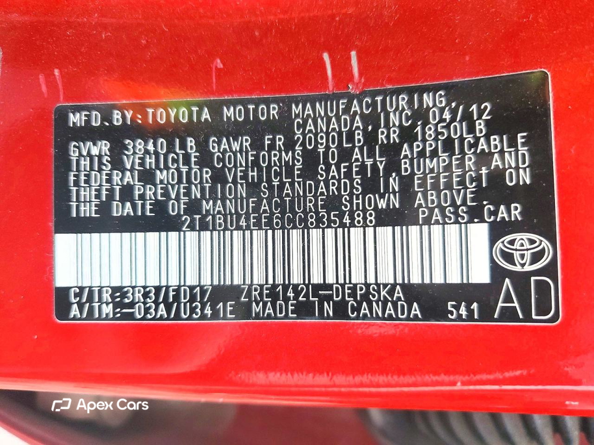 Toyota Corolla 2012