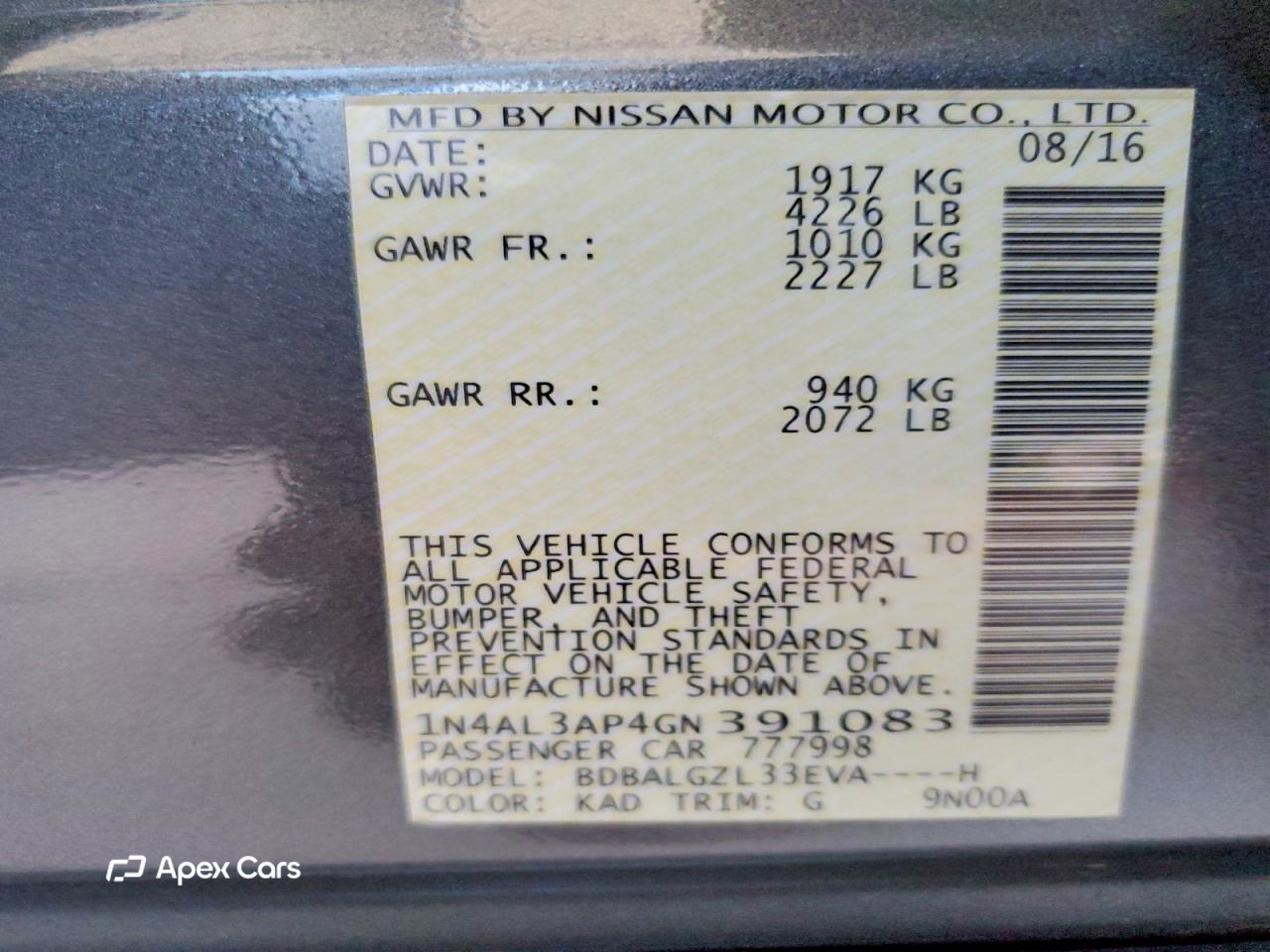 Nissan Altima 2016