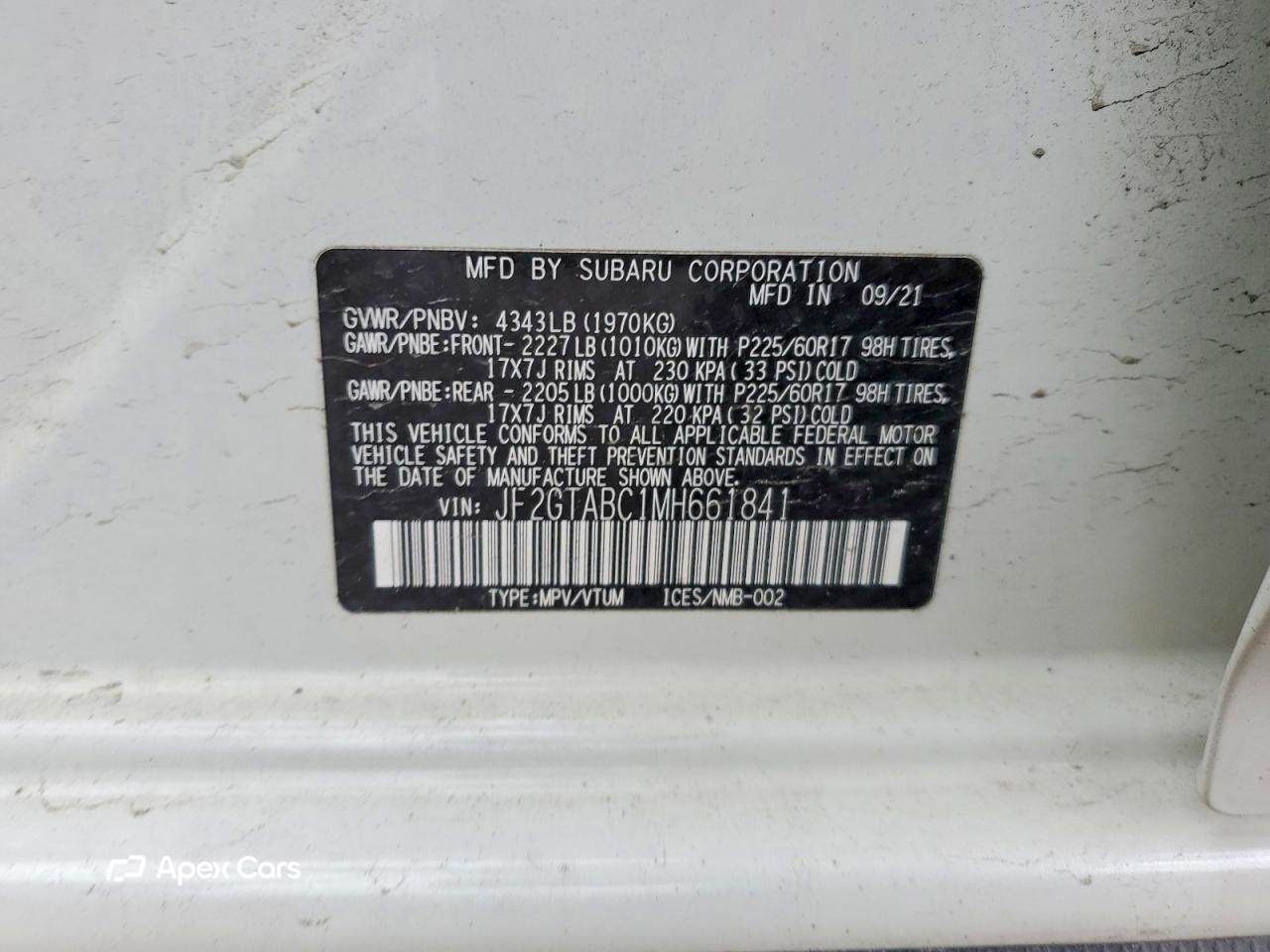 Subaru XV 2021