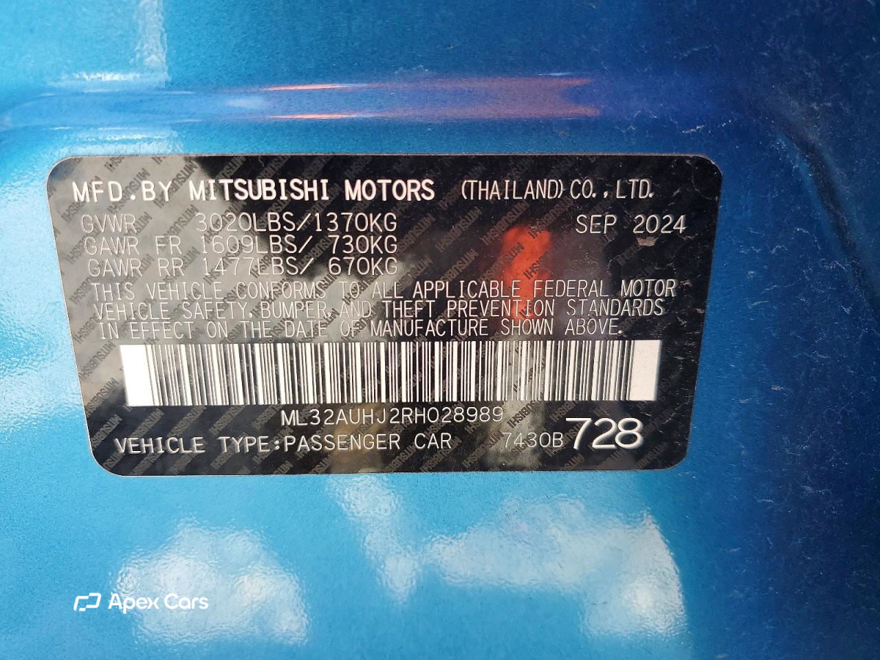 Mitsubishi Mirage 2024