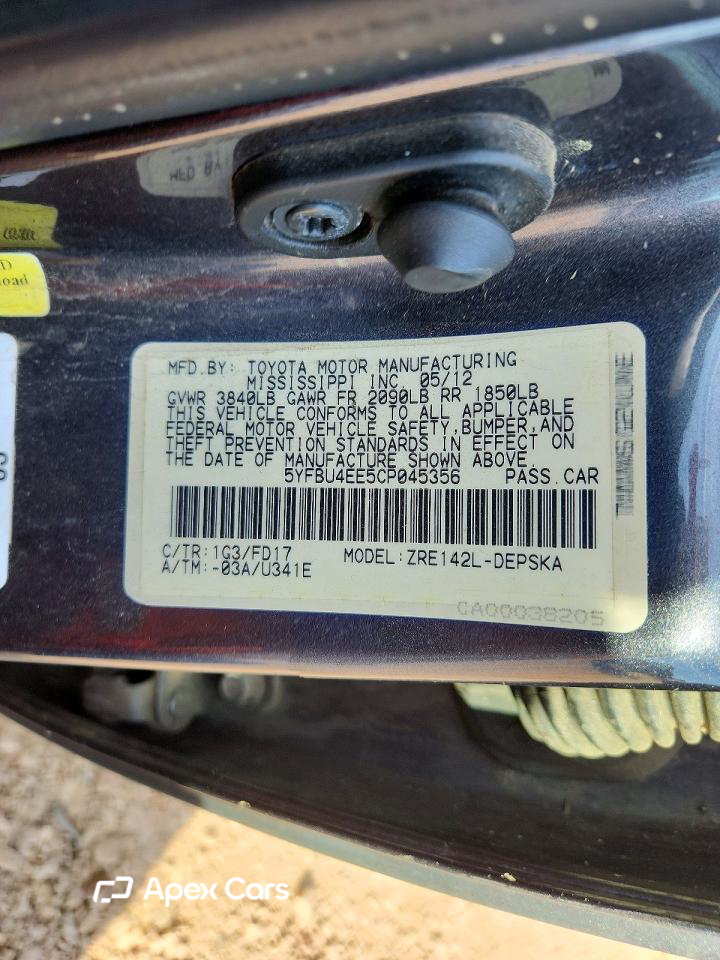 Toyota Corolla 2012